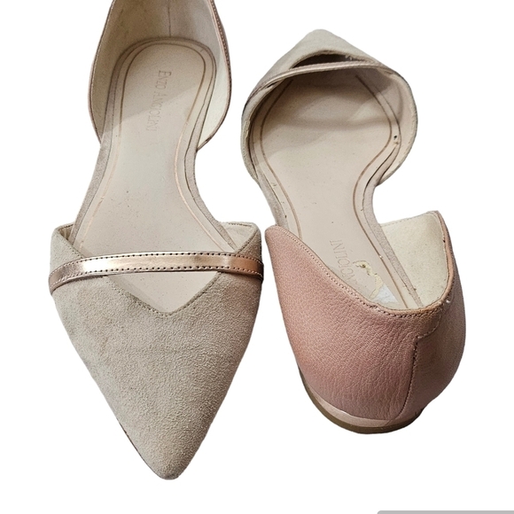 Enzo Angiolini Carmel & Rose Gold Leather Upper Ballet Flats Size 9.5 M - Picture 7 of 12